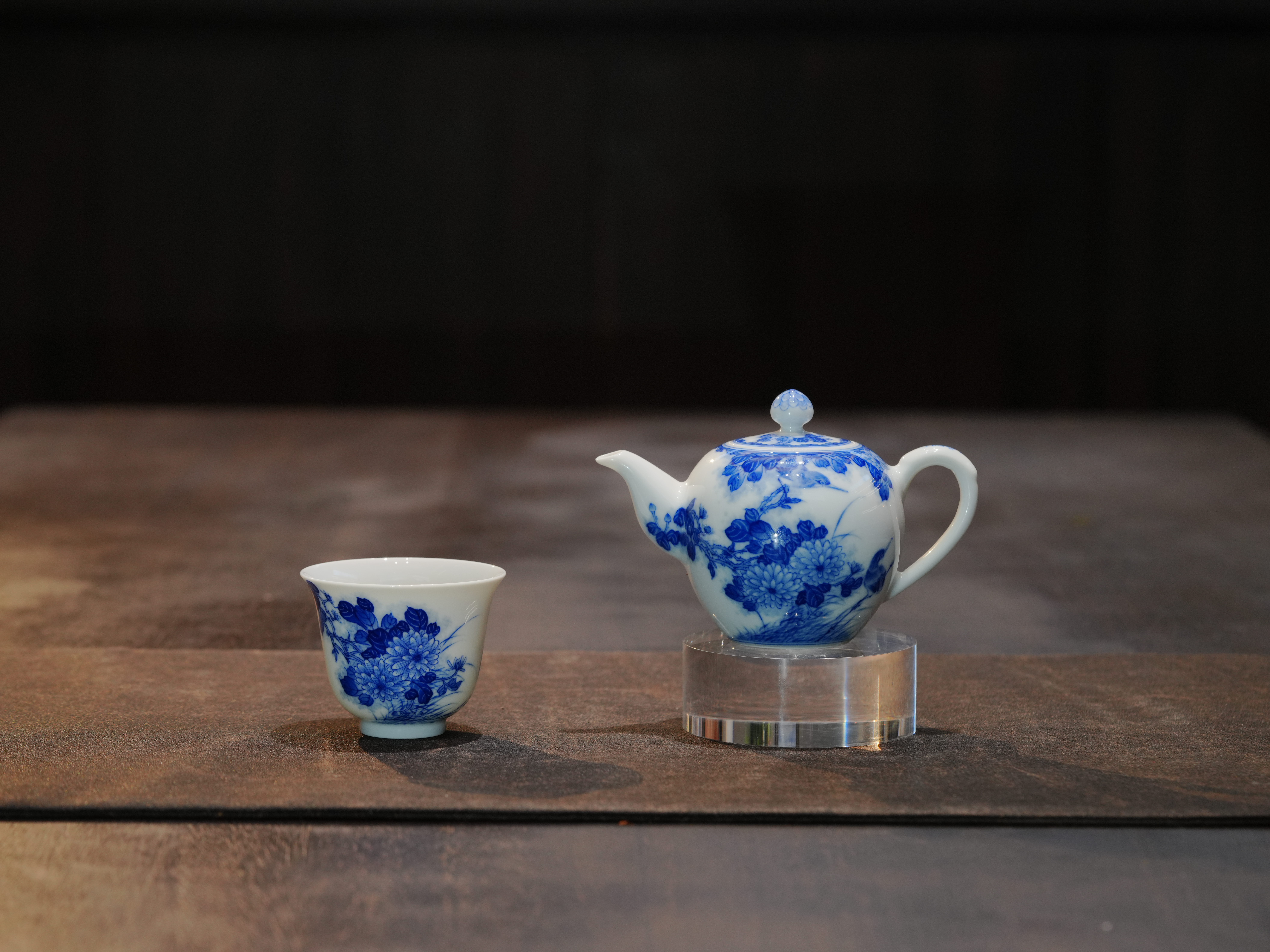 小桥窑｜十大经典之丛菊双翠系列：一丛菊，两翠羽(图1)