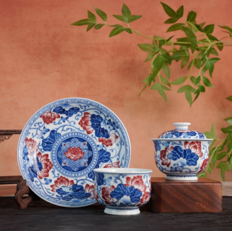 刘建锋窑·每日甄选 | 当青花邂逅釉里红，品味三种极致东方美学(图3)