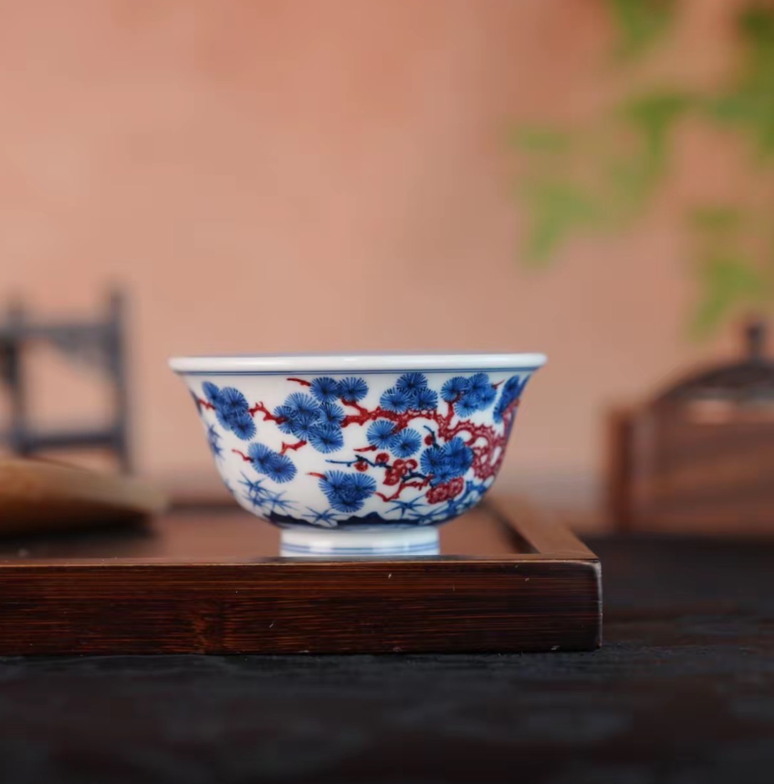 岁寒三友登峰造极!片云晚谷以原矿釉里红重塑文人茶器新标杆(图4) 岁寒三友登峰造极!片云晚谷以原矿釉里红重塑文人茶器新标杆(图4)