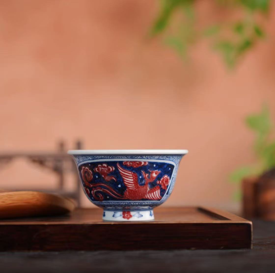 刘建锋窑青花釉里红凤凰系列(图4)