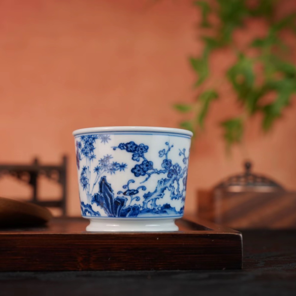坚守古法与柴窑真火，刘建锋窑青花成当代茶