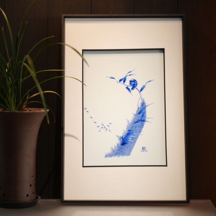 一笔分水见真章:史来钟三十载磨一剑,续写“青花大王”传奇(图1) 一笔分水见真章:史来钟三十载磨一剑,续写“青花大王”传奇(图1)