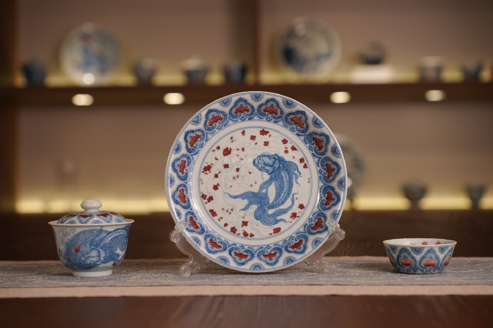 屹朴堂青花釉里红山海经鰼鰼鱼套组,重构东方茶席神话美学(图1) 屹朴堂青花釉里红山海经鰼鰼鱼套组,重构东方茶席神话美学(图1)