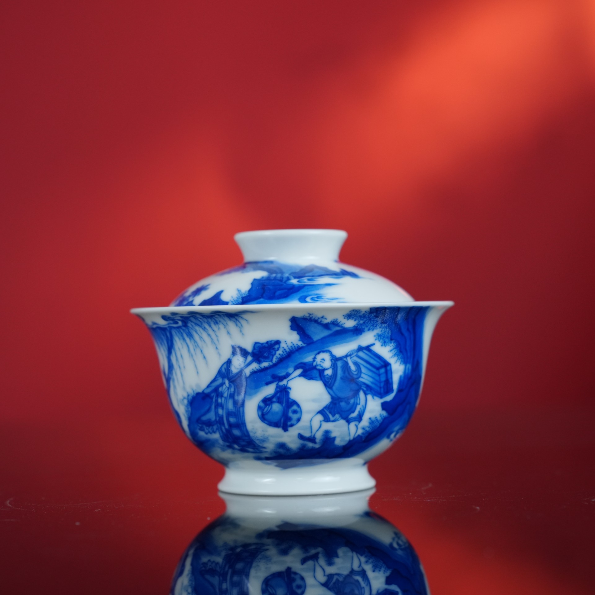 笔墨叙典故，瓷上见风神｜片云晚谷重工人物瓷绘，树立当代茶器人文新标杆(图3)