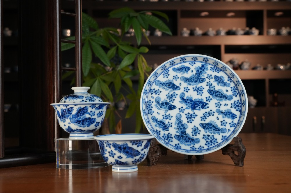 刘建锋窑｜每日推荐——仿明青花鳜鱼系列(图1)