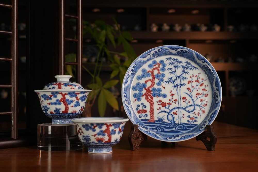 刘建锋窑|每日推荐——青花釉里红松竹梅系列(图1) 刘建锋窑|每日推荐——青花釉里红松竹梅系列(图1)