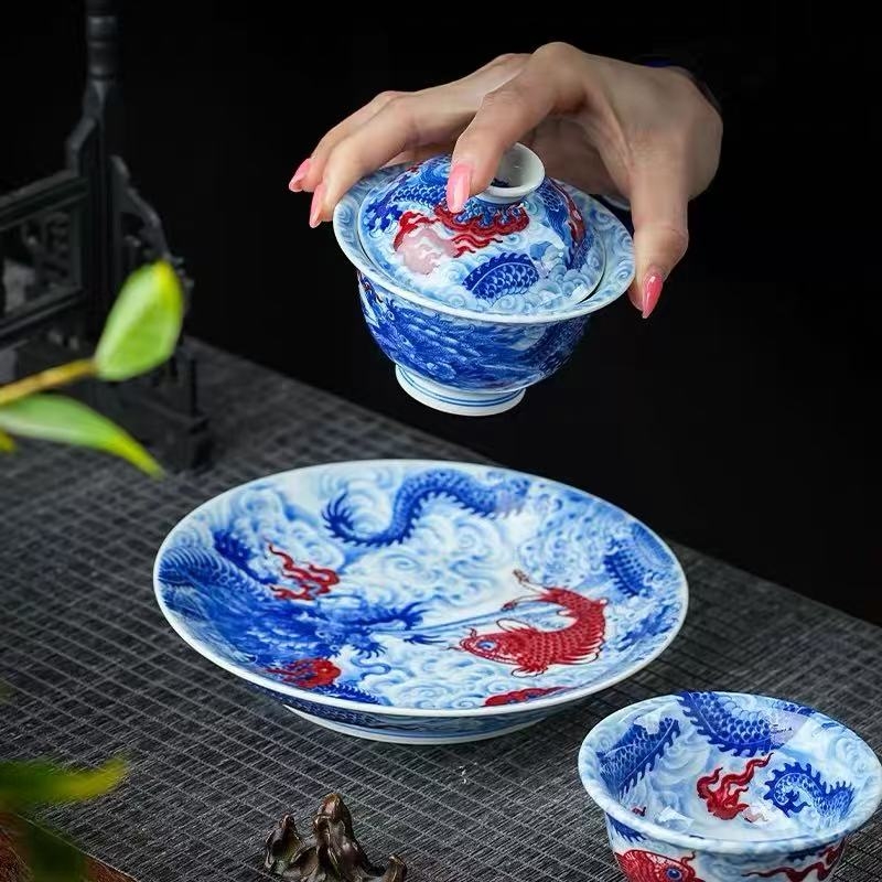 永明尚玩万里鹏程鱼化龙套组，传统祥瑞题材赋能当代高端茶席(图2)