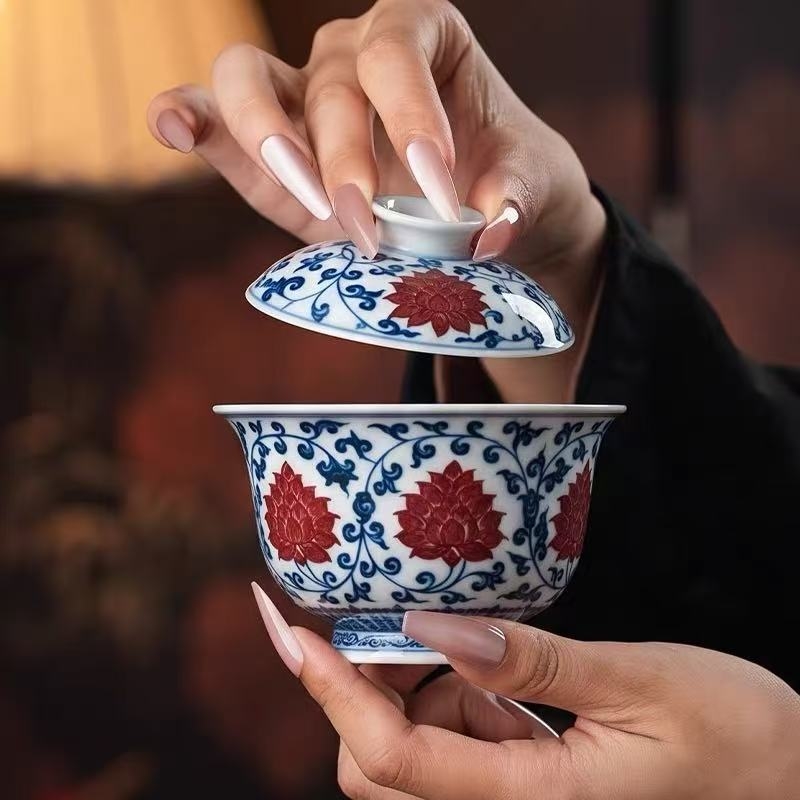 瓷承永宣古韵 匠造青花釉红｜永明尚玩经典茶器(图4)