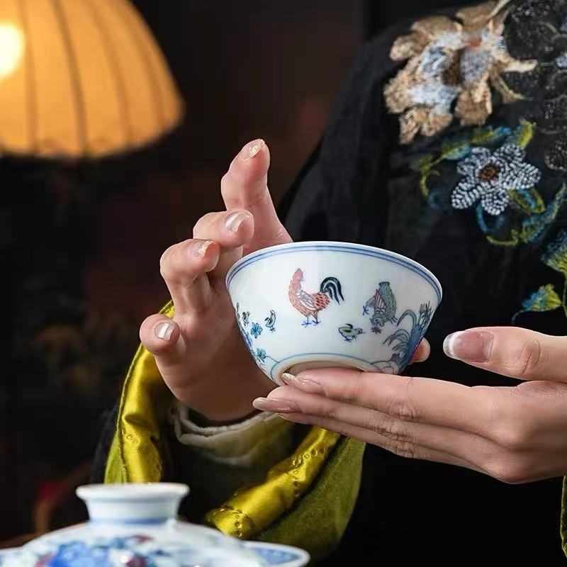 妙绘成化斗彩，传承御窑匠心 —— 涂杏花窑青花斗彩成化鸡系列(图3)