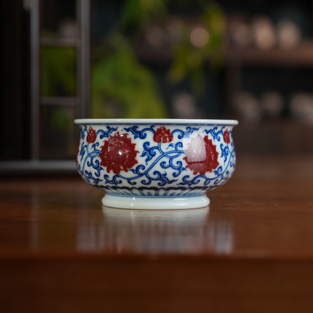 永宣古韵入茶器：刘建锋窑青花釉里红诠释原矿手工瓷之美