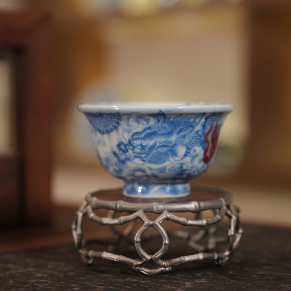 笔墨落瓷，双彩共生｜屹朴堂九月青花釉里红雅器(图1)