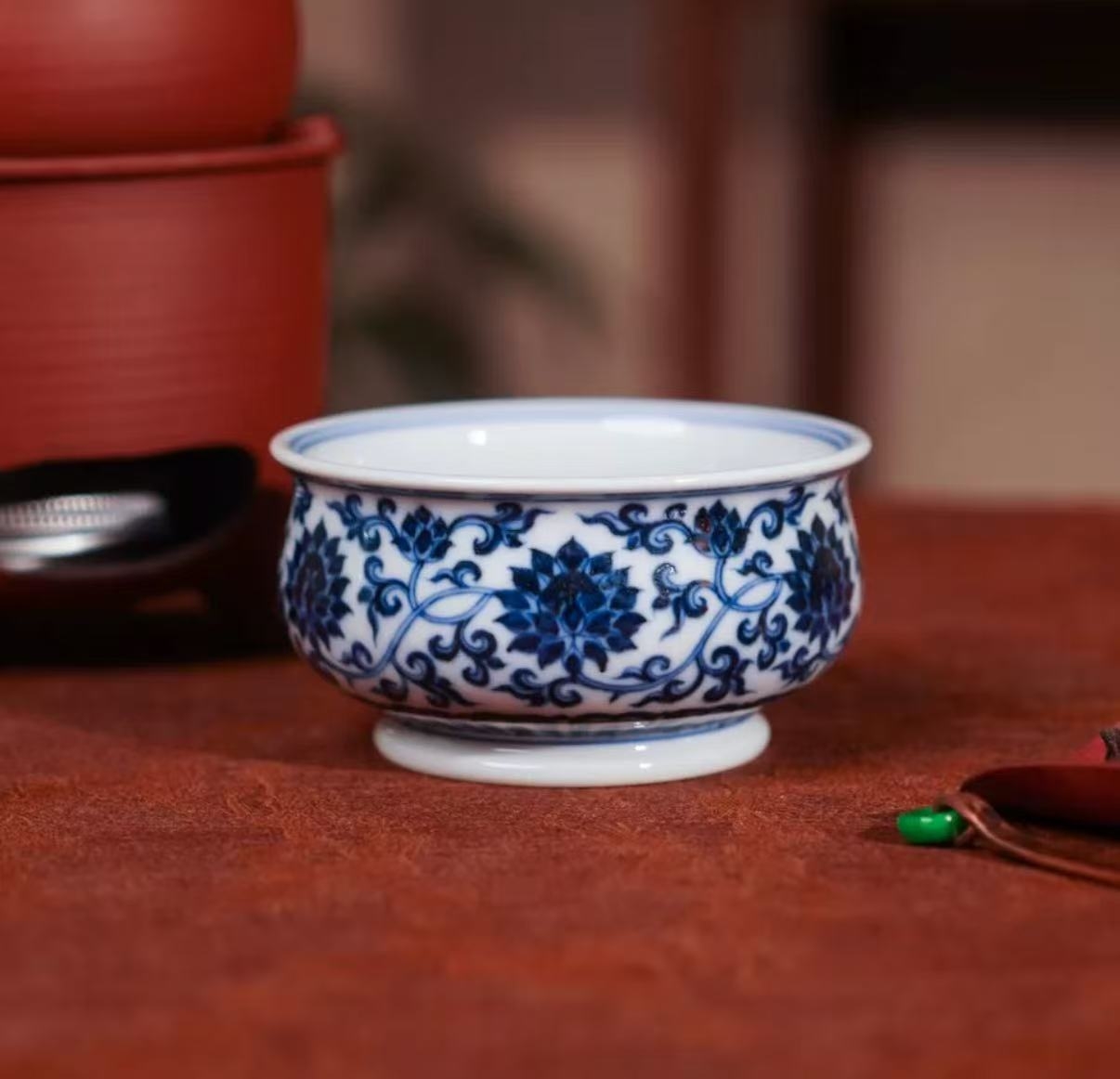 禅莲入瓷,青花传韵|刘建锋窑青花缠枝金刚莲系列(图3) 禅莲入瓷,青花传韵|刘建锋窑青花缠枝金刚莲系列(图3)